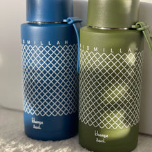 Load image into Gallery viewer, Khamsa Bismillah Water Bottle | Blue - Azraq