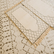 Load image into Gallery viewer, Khamsa Comfort | Children Muslim Prayer Rug Prayer Mat 100% Organic Cotton with Added Foam Padding for Pressure Relief and Motion Absorption