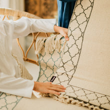 Load image into Gallery viewer, Khamsa Comfort | Children Muslim Prayer Rug Prayer Mat 100% Organic Cotton with Added Foam Padding for Pressure Relief and Motion Absorption