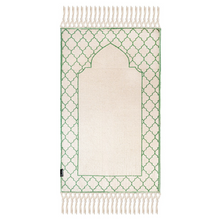 Load image into Gallery viewer, Khamsa Comfort | Children Muslim Prayer Rug Prayer Mat 100% Organic Cotton with Added Foam Padding for Pressure Relief and Motion Absorption
