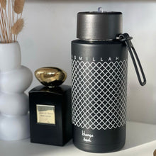 Load image into Gallery viewer, Khamsa Bismillah Water Bottle | Black