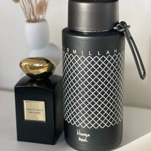 Load image into Gallery viewer, Khamsa Bismillah Water Bottle | Black