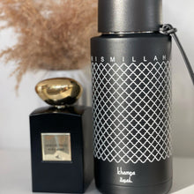 Load image into Gallery viewer, Khamsa Bismillah Water Bottle | Black
