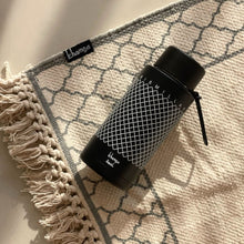 Load image into Gallery viewer, Khamsa Bismillah Water Bottle | Black