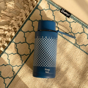 Khamsa Bismillah Water Bottle | Blue - Azraq