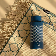 Load image into Gallery viewer, Khamsa Bismillah Water Bottle | Blue - Azraq
