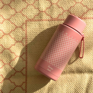 Khamsa Bismillah Water Bottle | Pink - Zahri