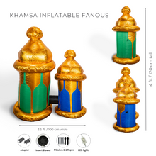 Load image into Gallery viewer, Khamsa Inflatable Fanous - Ramadan Inflatable Lantern Decor
