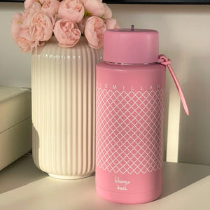 Khamsa Bismillah Water Bottle | Pink - Zahri