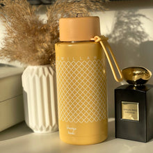 Load image into Gallery viewer, Khamsa Bismillah Water Bottle | Tan - Asmar
