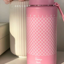 Load image into Gallery viewer, Khamsa Bismillah Water Bottle | Pink - Zahri
