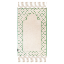 Load image into Gallery viewer, Khamsa Comfort | Adult Muslim Prayer Rug Prayer Mat 100% Organic Cotton with Added Foam Padding for Pressure Relief and Motion Absorption
