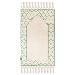 Khamsa Comfort | Adult Muslim Prayer Rug Prayer Mat 100% Organic Cotton with Added Foam Padding for Pressure Relief and Motion Absorption