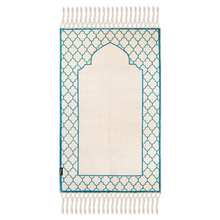Load image into Gallery viewer, Khamsa Comfort | Children Muslim Prayer Rug Prayer Mat 100% Organic Cotton with Added Foam Padding for Pressure Relief and Motion Absorption
