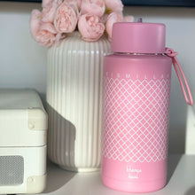 Load image into Gallery viewer, Khamsa Bismillah Water Bottle | Pink - Zahri
